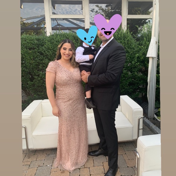 Light Pink beaded Gown - Picture 2 of 2